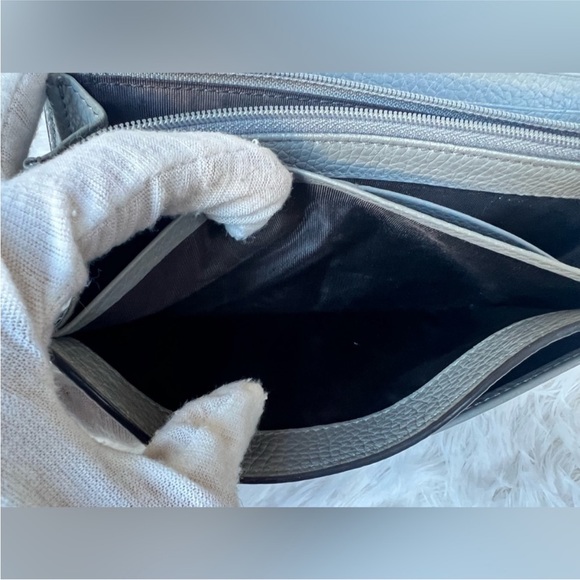 Authentic Gucci Marmont Grey Calfskin Wallet with chain - Picture 9 of 11